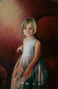 custom portrait painting of child